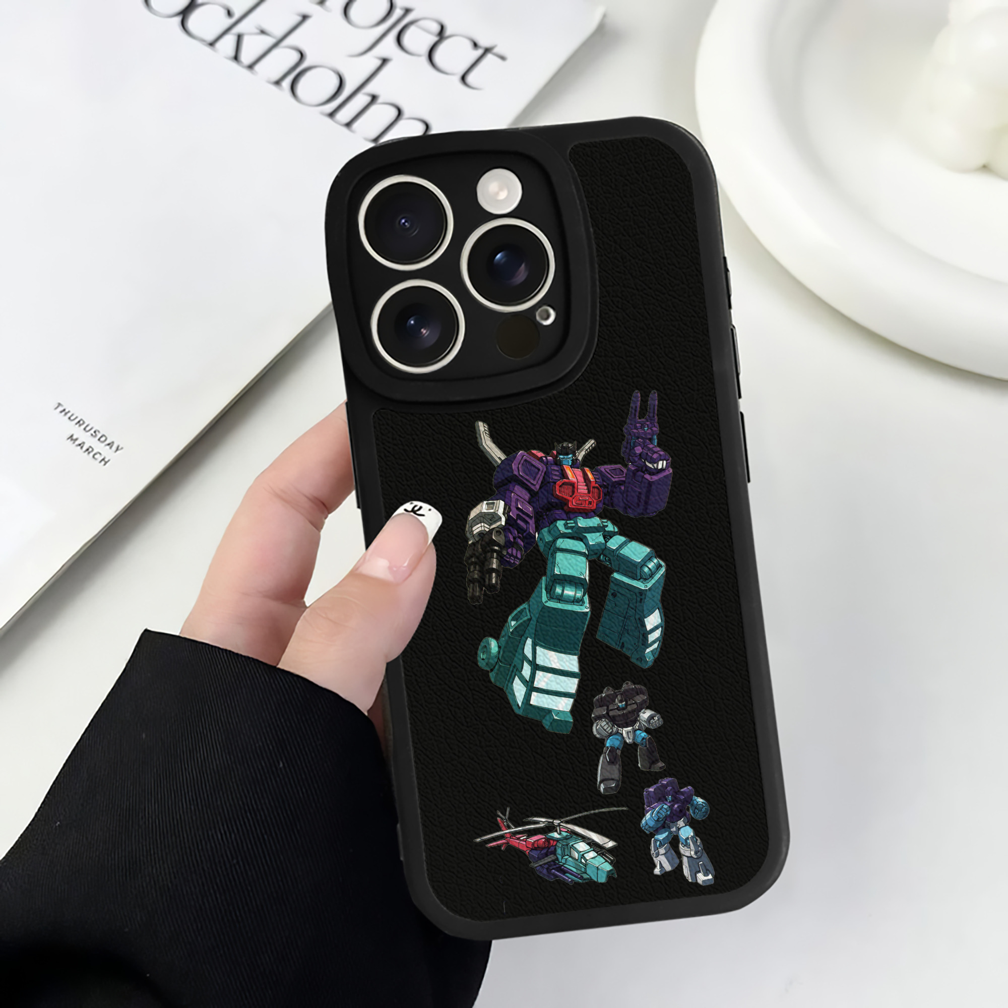 （画像用）  【iPhone 16シリーズ対応】シリコンスマホケース（レザー調） 材質：シリコン